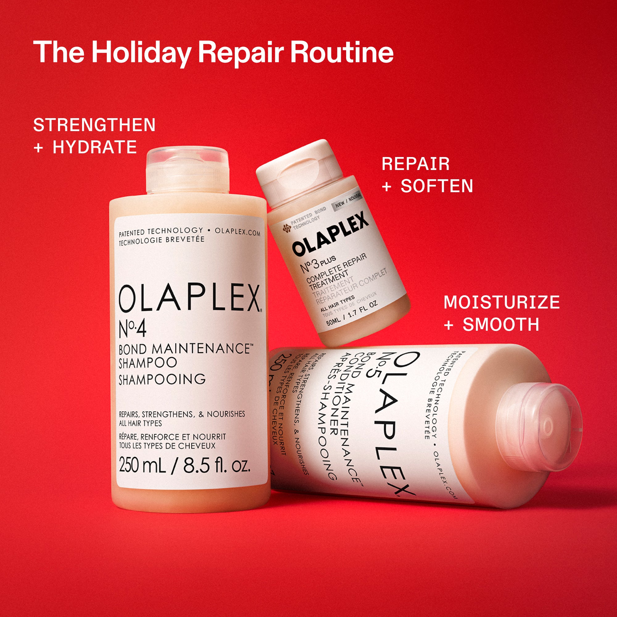 The Holiday Repair Routine
Rinforza
+ Idrata
Ripara
+ AMMORBIDISCI
IDRATA
+ LEVIGA