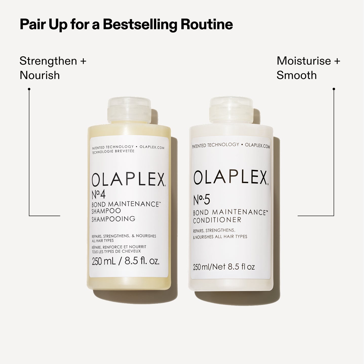 Usali insieme per provare la routine più venduta

N.4: Rafforzare + Nutrire
No. 5: Idratazione + Setosità