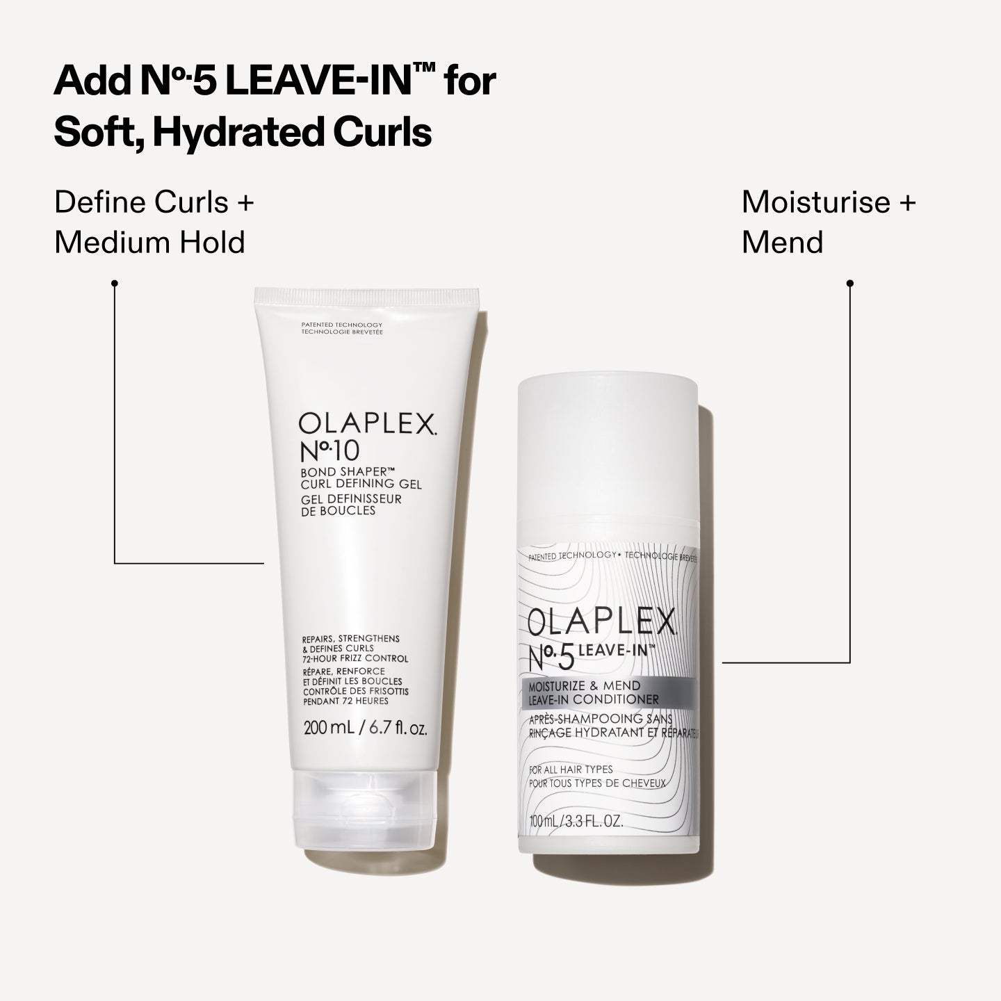 Add Nº.5 LEAVE-IN™ for Soft, Hydrated Curls Define Curls + Medium Hold Moisturize + Mend